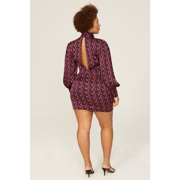 Ronny Kobo x RTR Printed Satin Dress - Picture 5 of 11